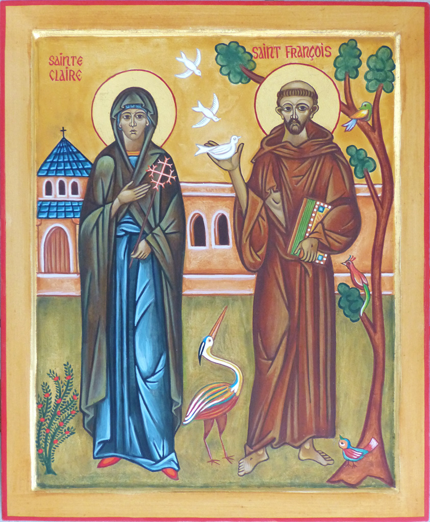 Saint Clare and saint Francis