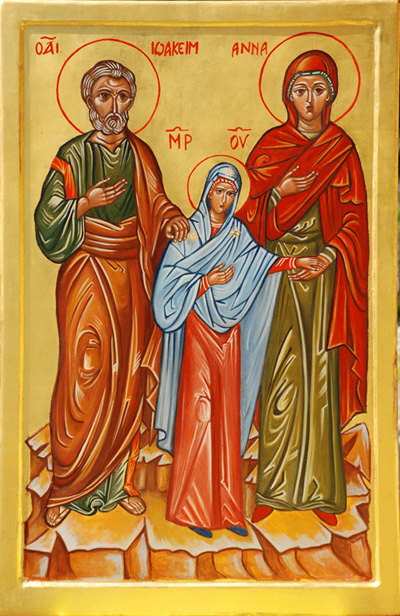 Sant'Anna, San Gioacchino e Maria, la Madre di Dio